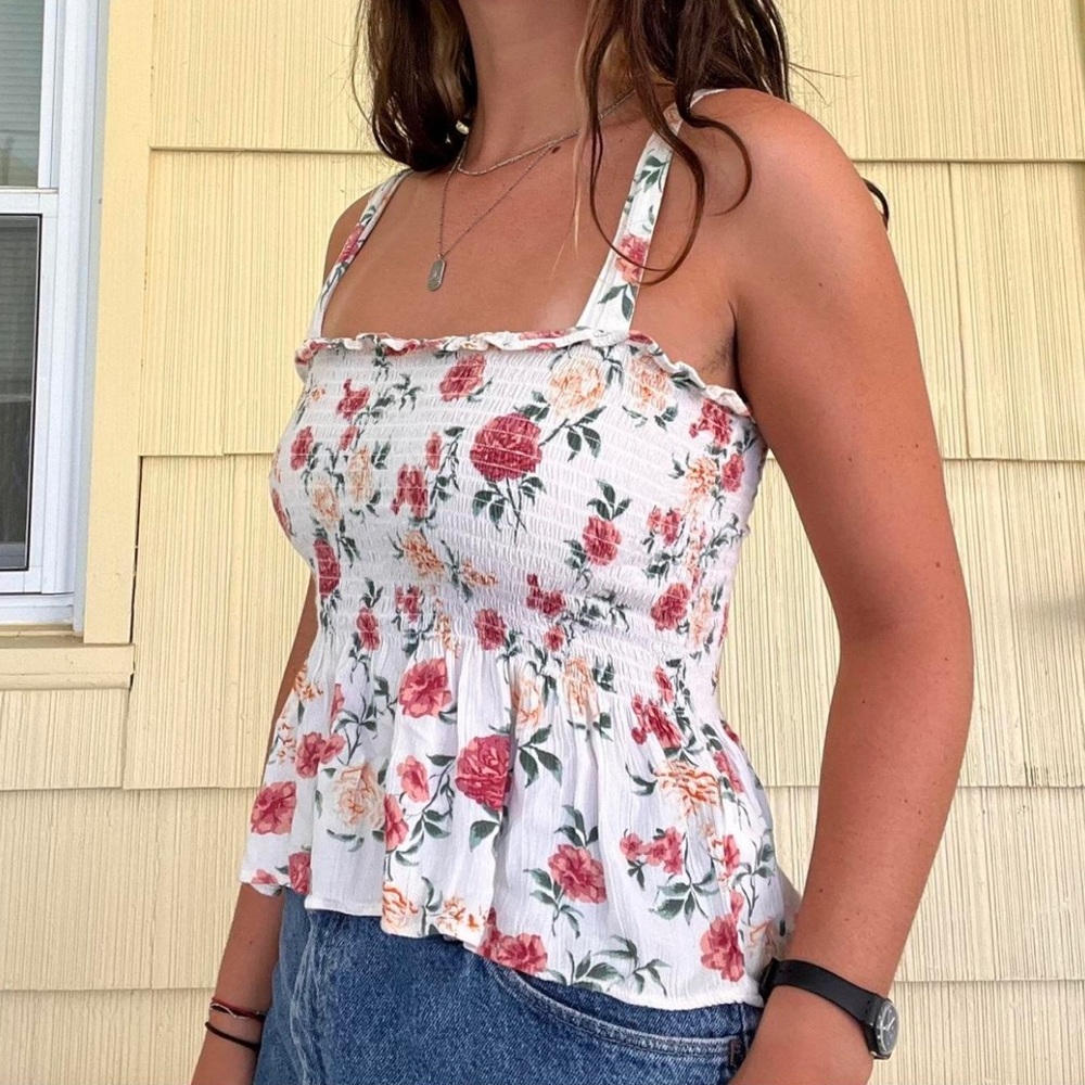 Cute American Eagle Tank Top | Floral | Large